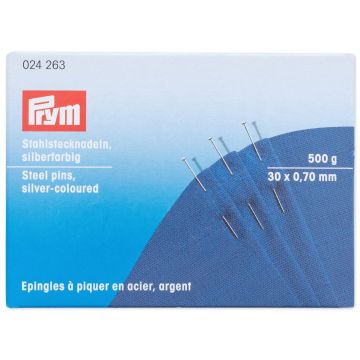 PRYM Stecknadeln aus Stahl 0,70 x 30 mm silberfarben 024263