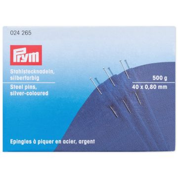 PRYM Stahlstecknadeln 0,80 x 40 mm silberfarben 024265