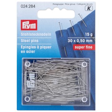 PRYM Stecknadeln Stahl 0,50 x 30 mm silberfarben 024284