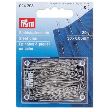 PRYM Stecknadeln Stahl 0,60 x 30 mm silberfarben 024293