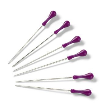 PRYM Stecknadeln mit Griff 38 x 0,58 mm silber-violett 10 g 028800
