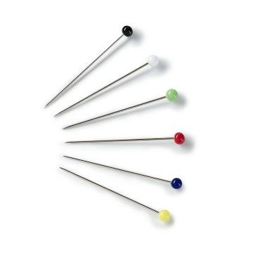 PRYM Glaskopfstecknadeln aus Stahl 0,60 x 30 mm, silberfarben, Sortiment 029265