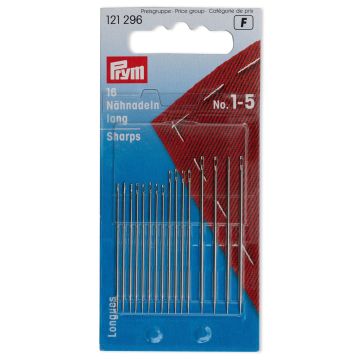PRYM Nähnadeln lang, Stahl, Nr. 1–5, Sortiment 121296