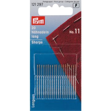 PRYM Nähnadeln lang aus Stahl Nr. 11 0,50x32 mm silberfarben 121297