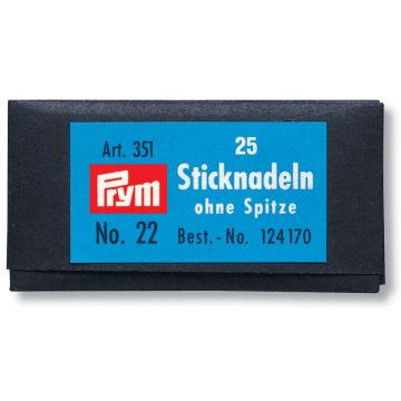 PRYM Stumpfe Sticknadeln Gr. 22 0,90x40 mm silberfarbig 124170