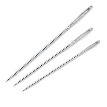 PRYM Sticknadeln ohne Spitze Gr. 24 0,80 x 37 mm silberfarbig 124172
