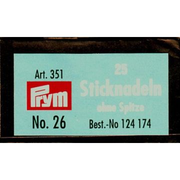 PRYM Sticknadeln ohne Spitze Gr. 26 0,60 x 34 mm silberfarben 124174