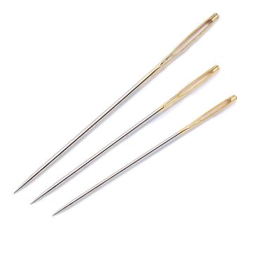 PRYM Sticknadeln aus Stahl mit Spitze, Nr. 24, 0,80 x 37 mm, silberfarben 125553