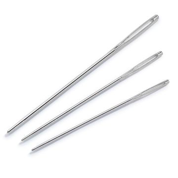 PRYM Sticknadeln ohne Spitze Stahl 18–24 silberfarben 125560