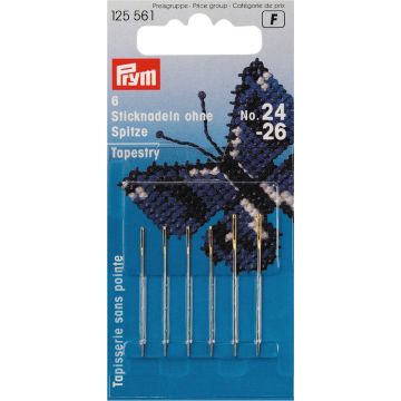PRYM Sticknadeln ohne Spitze Stahl 24-26 silberfarben 125561