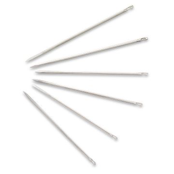 PRYM Ledernadeln 3er-Set 0,90 x 43 mm silberfarben 131285