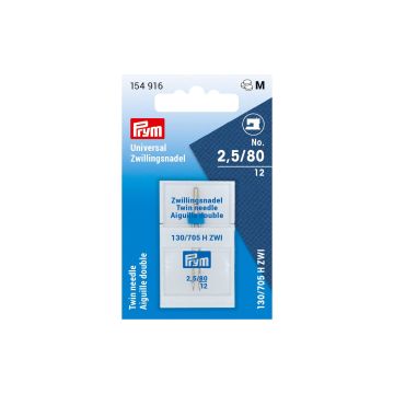 PRYM Zwillingsnadel Universal 80/2,5 154916