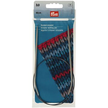 Rundstricknadeln ALU 60 cm 3,00 mm grau