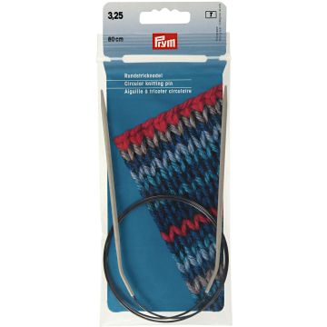 Rundstricknadeln ALU 80 cm 3,25 mm grau