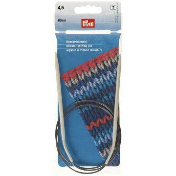 Rundstricknadeln ALU 80 cm 4,50 mm grau
