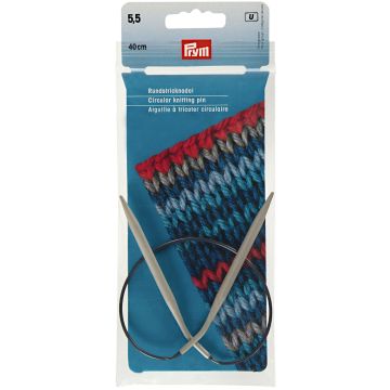 Rundstricknadeln ALU 40 cm 5,50 mm grau