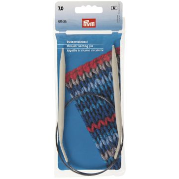 Rundstricknadeln ALU 60 cm 7,00 mm grau