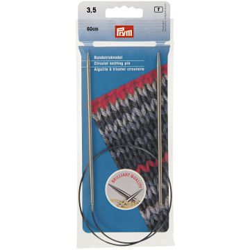 Rundstricknadeln MS 60 cm 3,50 mm silberfarbig