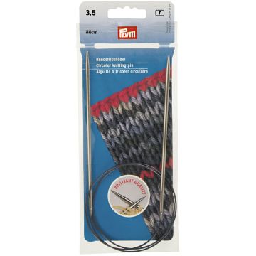 Rundstricknadeln MS 80 cm 3,50 mm silberfarbig