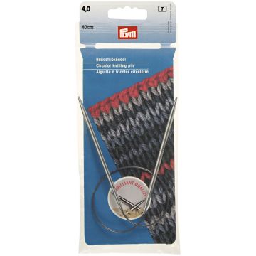 Rundstricknadeln MS 40 cm 4,00 mm silberfarbig