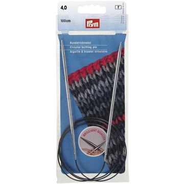 Rundstricknadeln MS 100 cm 4,00 mm silberfarbig