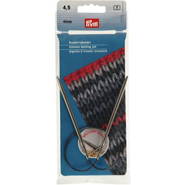 Rundstricknadeln MS 40 cm 4,50 mm silberfarbig