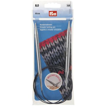 PRYM Rundstricknadel MS 8,00/80 silberfarben 212214