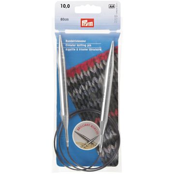 PRYM Rundstricknadel MS 10,00/80 silberfarben 212234