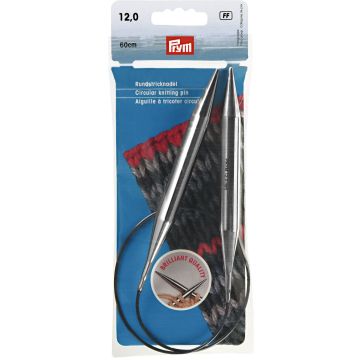 Rundstricknadeln MS 60 cm 12,00 mm silberfarbig