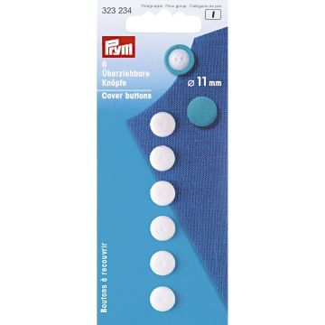 Stoffknöpfe KST 11 mm weiß