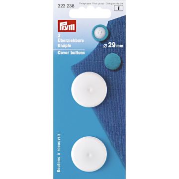 Stoffknöpfe KST 29 mm weiß