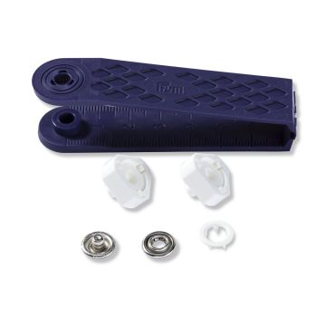 NF-Druckknopf Jersey Zackenring MS 10 mm Weiß