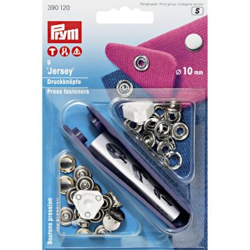 NF-Druckknopf Jersey glänzende Kappe MS 10 mm Silberfarben