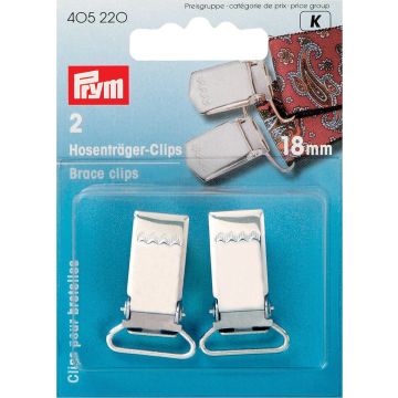 Hosenträger-Clips ST silberfarben 18 mm