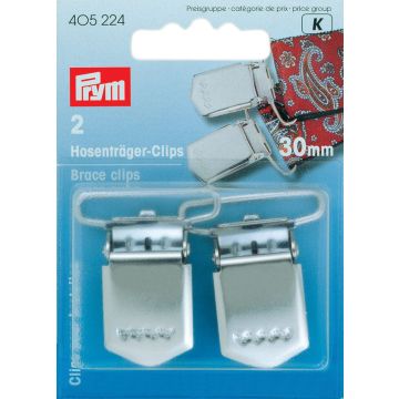 Hosenträger-Clips ST silberfarben 30 mm