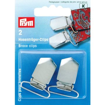 Hosenträger-Clips ST silberfarben 35 mm