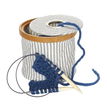 Woll-Spender Canvas&Bambus faltbar grau