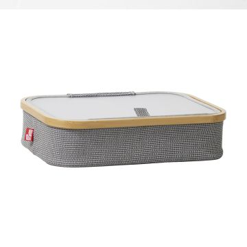 PRYM Aufbewahrungsbox Canvas & Bambus 612683