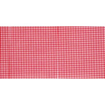 Flickstoff Baumwolle (zum Aufb.) 40x10cm rot/weiß kariert
