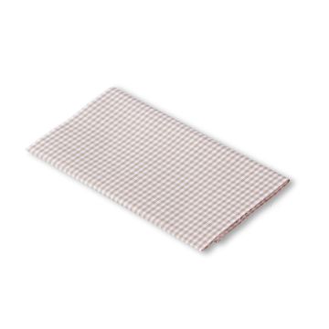 Flickstoff Baumwolle (zum Aufb.) 12x45 cm beige/weiß kariert