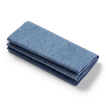 Flickstoff Baumwolle (zum Aufb.) 12x45 mittelblau