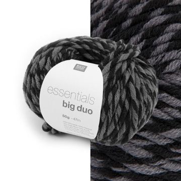 Rico Essentials Big DUO Grau Melange-Schwarz