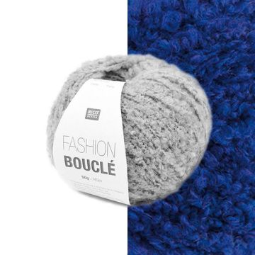 Rico Fashion Bouclé Royal Blau