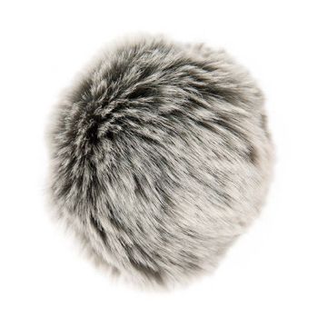 Rico Kunstpelz Pompon Silbergrau 10cm