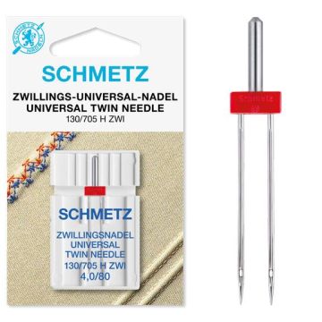 Zwillings-Nähmaschinennadel 4,0mm/Nadeldicke 80