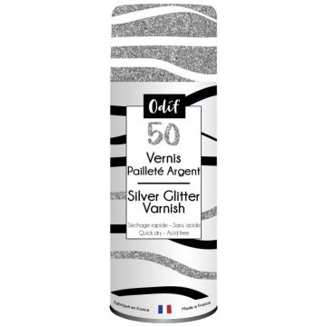 Glitterlack Silber Spray 125 ml