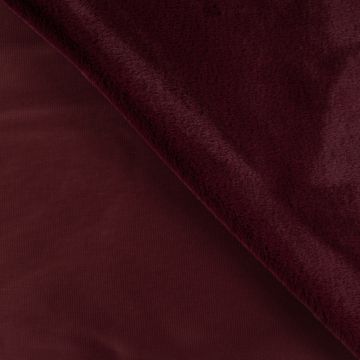Weicher Stretch-Fellstoff Flex Fur Bordeaux
