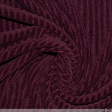 Gestrickter Cord-Rippvelours Raspberry