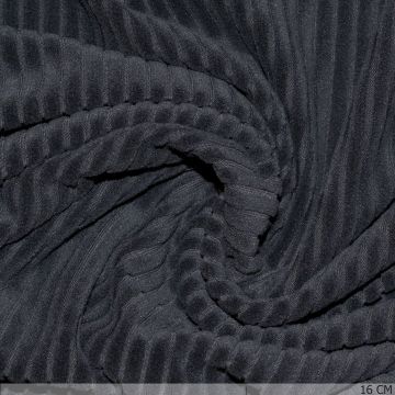 Geripptes Strick-Cord Grau