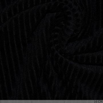 Gestrickter Cordstoff Schwarz
